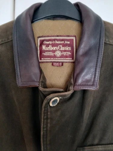 Marlborough Classics Chore Jacket Size Large Vintage Brown Moleskin Cowboy - Picture 2 of 20