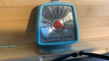 Taylor Refrigerator and Freezer Thermometer Blue Metal Vintage used worn torn