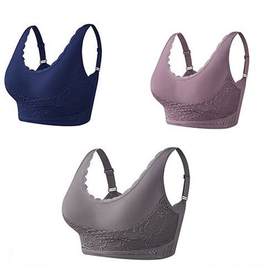 3ER Genius Cara Mia BH-Set ohne Bügel Unterwäsche Damen Gr. S-3XL 6 Farben