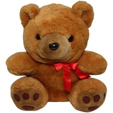 Heunec Teddy mit roter Schleife, sitzend Kuscheltier 31cm Gebraucht Teddybär