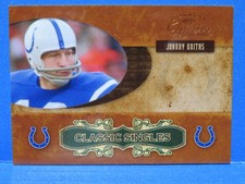 2007 Donruss CLASSICS SINGLES Card #CS-28,  Ltd 105/1000,  JOHNNY UNITAS,  Colts