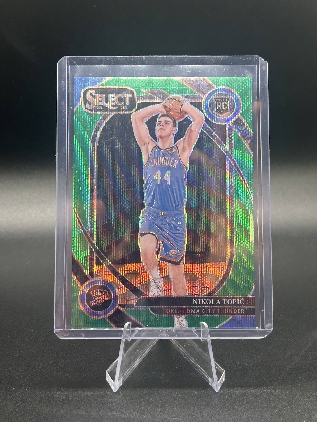 2024-25 Select Green Wave Prizms #286 Nikola Topic RC ROOKIE 06/50 THUNDER