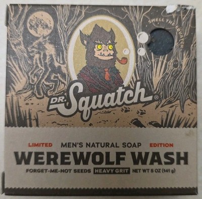 Werewolf Wash Heavy Grit Dr Squatch Limited Edition Halloween Soap 5 Oz Bar