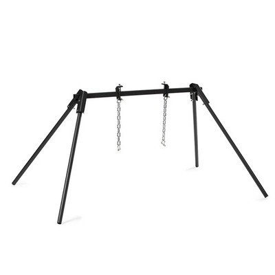 Single AR500 Steel Gong Target Stand, Adjustable Height with Brackets & Chains