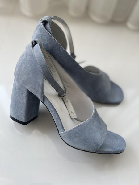 Women Enzo Verratti Heels Blue Suede 37