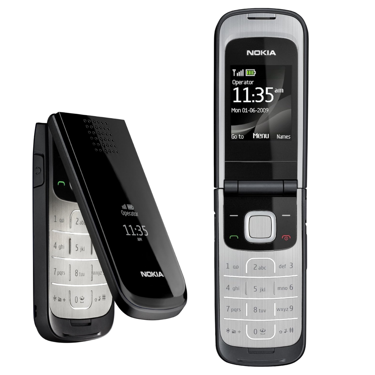 Nokia 2720 Fold (2009) Mobile Phone UNLOCKED Flip Fold Black Fully