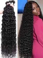 Curly Deep Wave Human Hair Bundles Raw Human ...