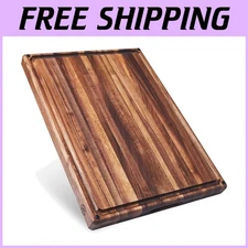 Functional Walnut Kitchen Cutting Board with Juice Groove