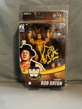 WWE Mattel Elite Cowboy Bob Orton Legends Elite Signed Action Figure W/Case