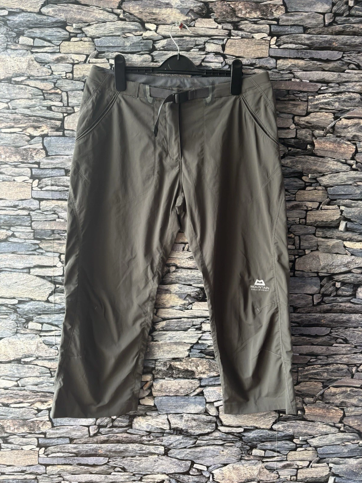 Mountain Equipment Exolite Softshell Walking 3/4 Trousers UK 12 Grey Outdoor