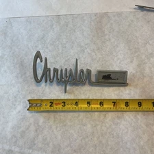 Rare 1965 Chrysler Newport Name Plate Emblem Badge Script Trim Metal 2526510