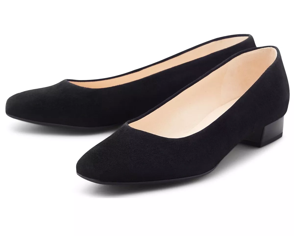 Wide fit black cheap suede court shoes