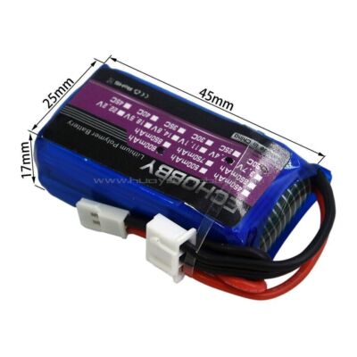 600mAh 2S 20C Lipolymer Battery JST plug For RC Model Aircraft Lipo Power Pack