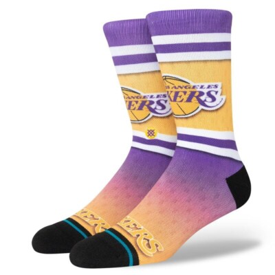 LOS ANGELES LAKERS stance Fader la nba basketball SOCKS Adult Size L 40 C 