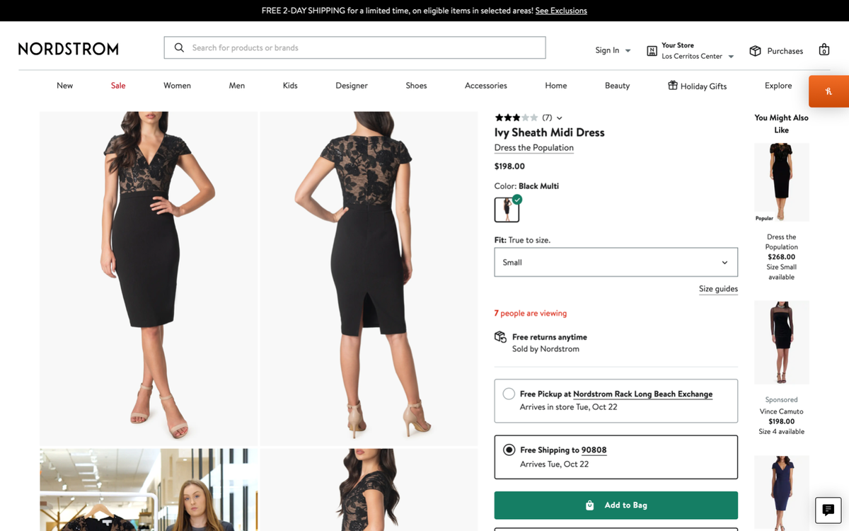 dress the population website Sidney Dress S / Seafoam Multi