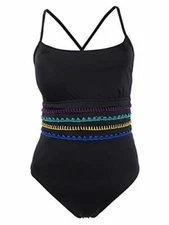 MSRP $128 Soluna Swim Summer Soltice Stitched One-Piece Night Size Small