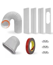 Portable Air Conditioner Window Vent Kit with Hose, Adjustable AC Window Vent...