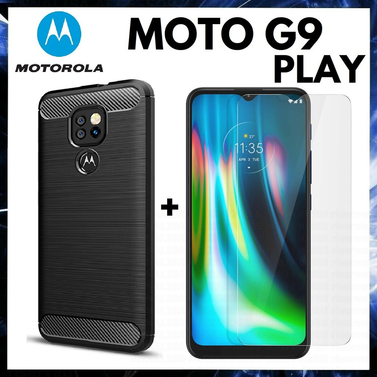 Glass Protector Motorola Moto G9 Play Cover Slim Leather Wallet