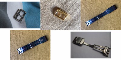 Fibbie buckle EBERHARD originali vintage per cinturino orologio