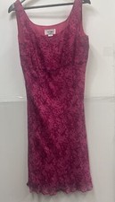RARE FIND- Vintage Bob Mackie Studio 100 silk pink fuchsia midi dress Size 14