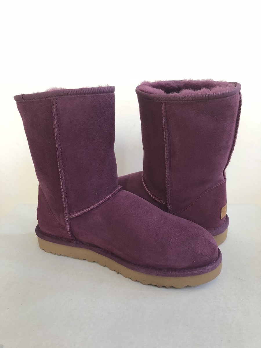 UGG CLASSIC SHORT II MAGENTA ROSE WATER RESISTANT BOOTS US 6