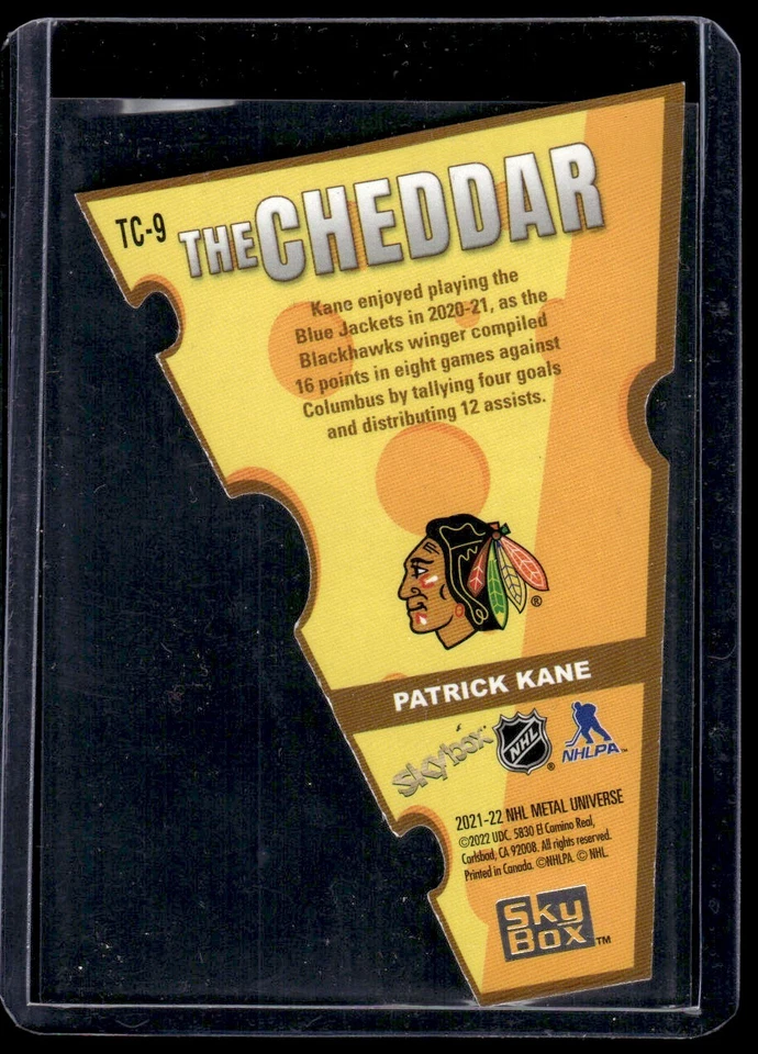 2021-22 Skybox Metal Universe The Cheddar Patrick Kane #TC-9 Chicago Blackhawks - Image 2 of 2