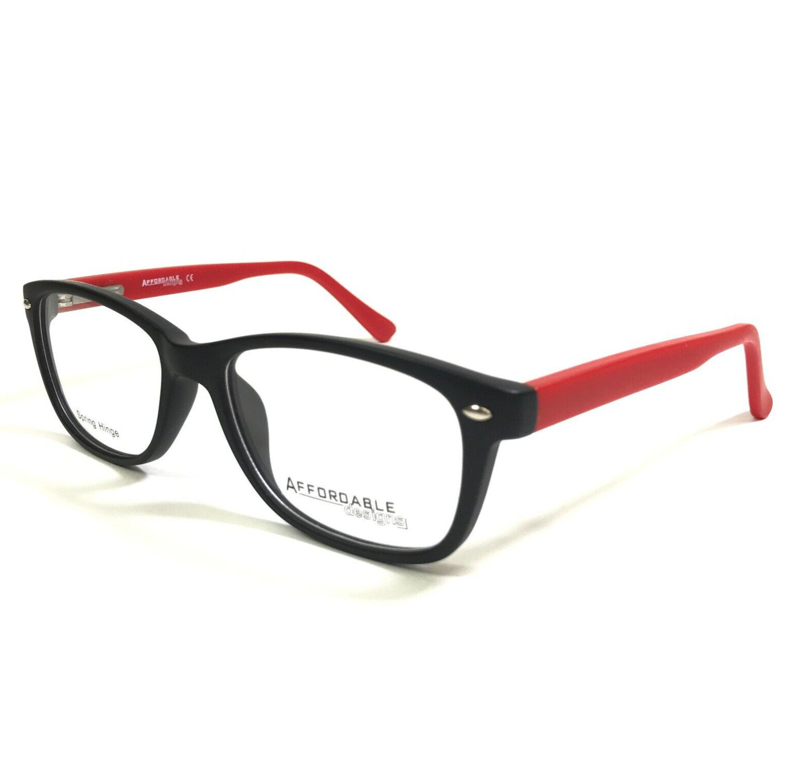 Оправы для очков Мэнни Красно-черного цвета с квадратной оправой по доступным ценам 53-18-140