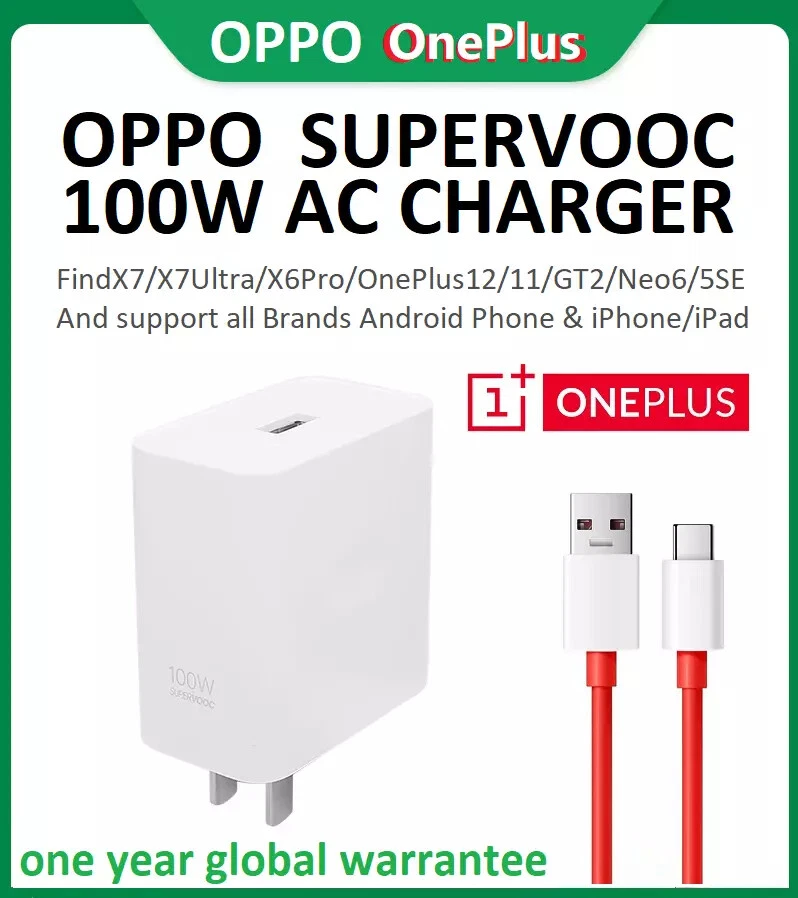 Original OnePlus OPPO SUPERVOOC 100W AC Charger + USB Cable, Super Fast Charging - Image 3 of 4