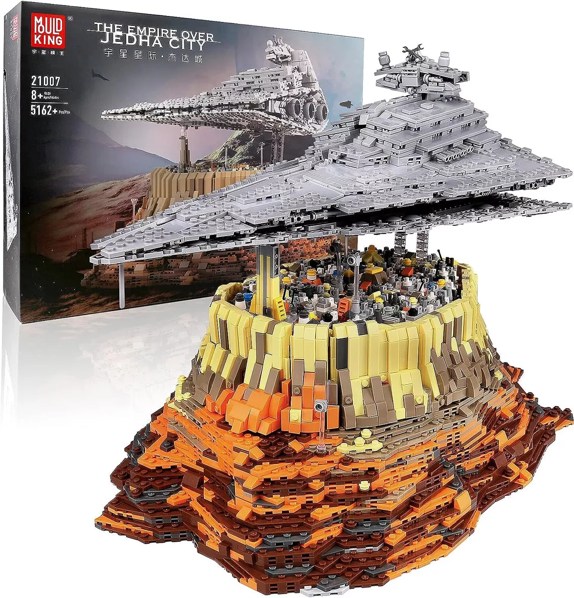 MOULD KING 21007 Destroyer Cruise Star Ship Empire Jedha City Building  Block UCS