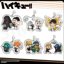 Haikyuu Q Version Keychain Originality Pendant Anime Bag Trinkets Keycharm