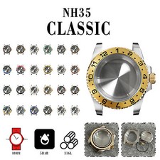 40MM Uhrengeh&auml;use Edelstahl Goldgeh&auml;use Saphirglas Case f&uuml;r NH35/NH36 Uhrwerk