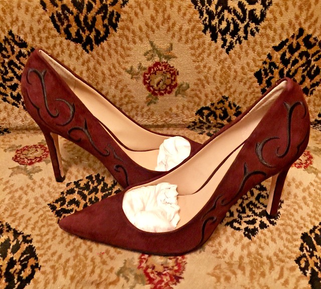 CHARLES DAVID Emmanuelle Chriqui GERI $225 Suede Pumps Heels