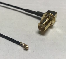 RP-SMA Female Angle to uFL/u.FL/IPX RF 1.37 Coaxial Cable Adapt Pick Length