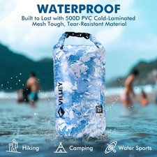 VILLEY 20L Waterproof Dry Bag Roll Top Gear Sack for Kayaking Boating Camping US