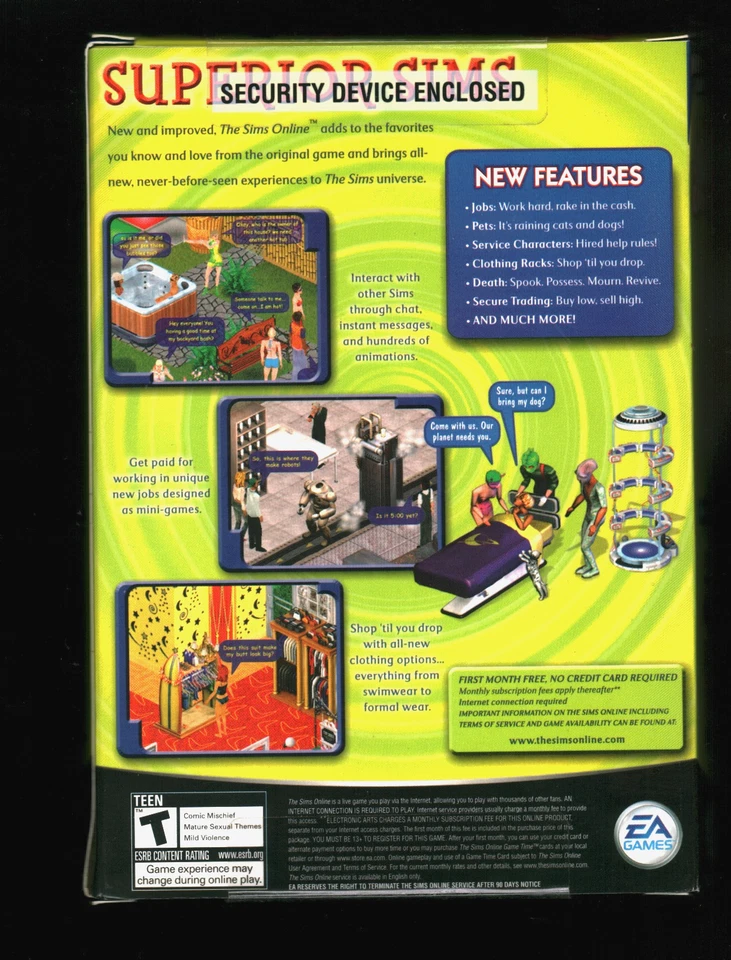 The Sims Online New and Improved PC Game 2003 NEW AND SEALED In Retail Box - Image 2 of 4
