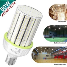 80 Watt LED Corn Light Bulb 5000K E39 Mogul Base Warehouse Shop High Bay Fixture