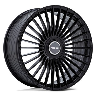 Niche NC282 SERENE Wheels 22x9 (20, 5x120.65, 72.56) Black Rims Set of 4