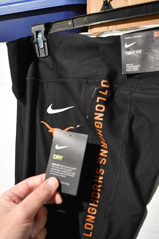 TEXAS LONGHORNS NIKE Negro Leggings Medias PANTALONES NCAA Mujer S-XL NUEVO CON ETIQUETAS 60.00 NUEVO EN PAQUETE Foto 2 de 4