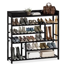 Shoe Rack For Front Door Entrance Bamboo Shoe Organizer With Storage Box Free St