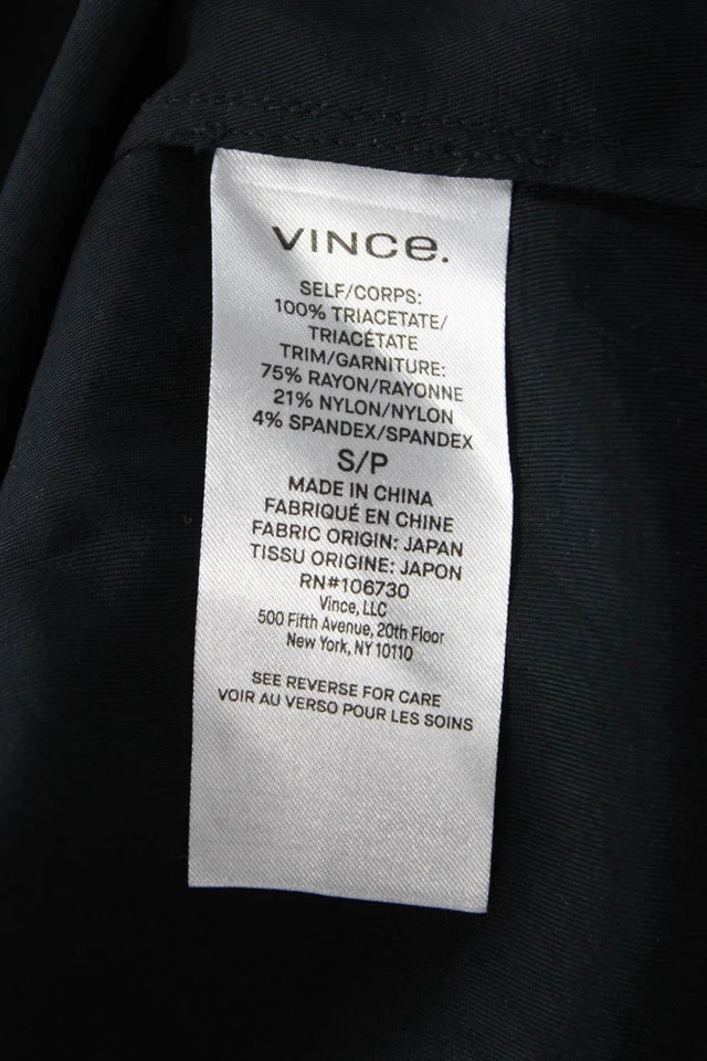 Vince женщин основной без рукавов бак черный хлопок Crewneck размер S - Изображение 4 из 4