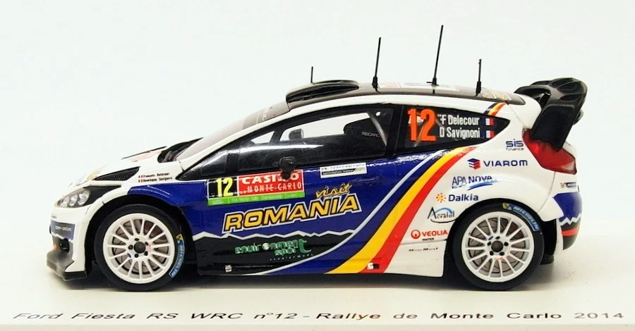 Spark 1/43 Scale S3794 - Ford Fiesta RS WRC #12 - Monte Carlo 2014 - Image 3 of 4