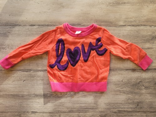 GAP Baby Infant LOVE HEART Sweater Top 12 18 M Month Color Multi Fun