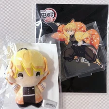 Demon Slayer Movie Infinity Castle Zenitsu Acrylic Stand Plush Mini Poster Set