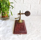 Antique Brass Iron Rosewood Hanging Manual Coconut Grinder Retro Kitchenware