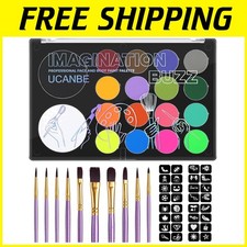Family Face Painting Kit - 18 Colors Palette  Brushes