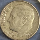 1962 D Roosevelt Dime 90% Silver **Free Shipping**