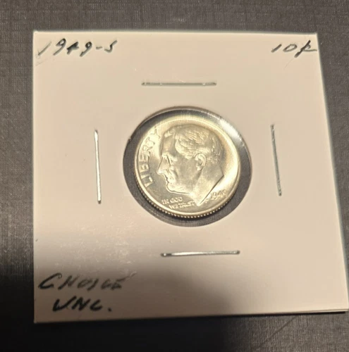 1949-S CHOICE UNCIRCULATED ROOSEVELT DIME