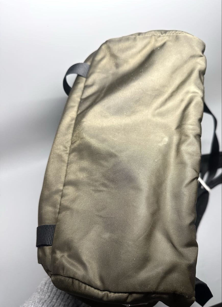 PRADA Backpack Khaki Nylon Backpack Triangle Logo Men s 2VZ062 from japan thumbnail 6
