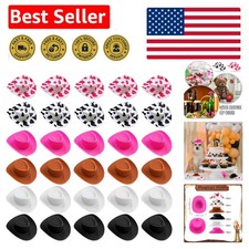 30PCS Colorful Mini Cowboy Cowgirl Hats - Perfect for Parties and Dress Up