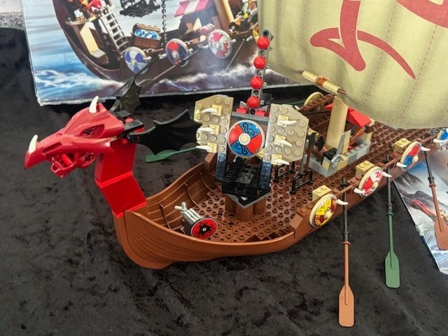 Lego Vikings 7018 - Wikingerschiff mit Seeschlange Midgardschlange OHNE FIGUREN - Bild 3 von 4